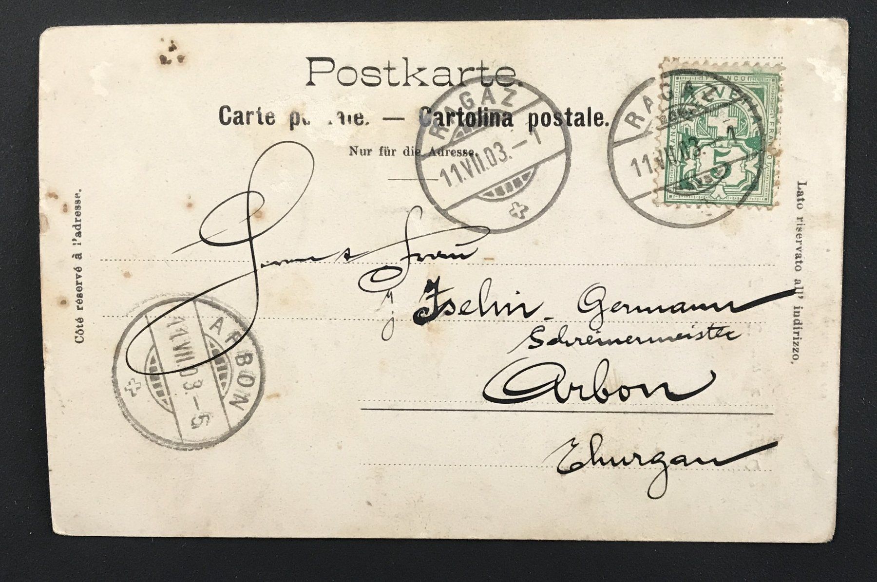 Cartoline postali: ALTE ANSICHTSKARTE – Usato da Ostermundigen venduto da wini63 1