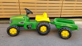 Rolly Toys John Deere Tret-Traktor mit Anhänger