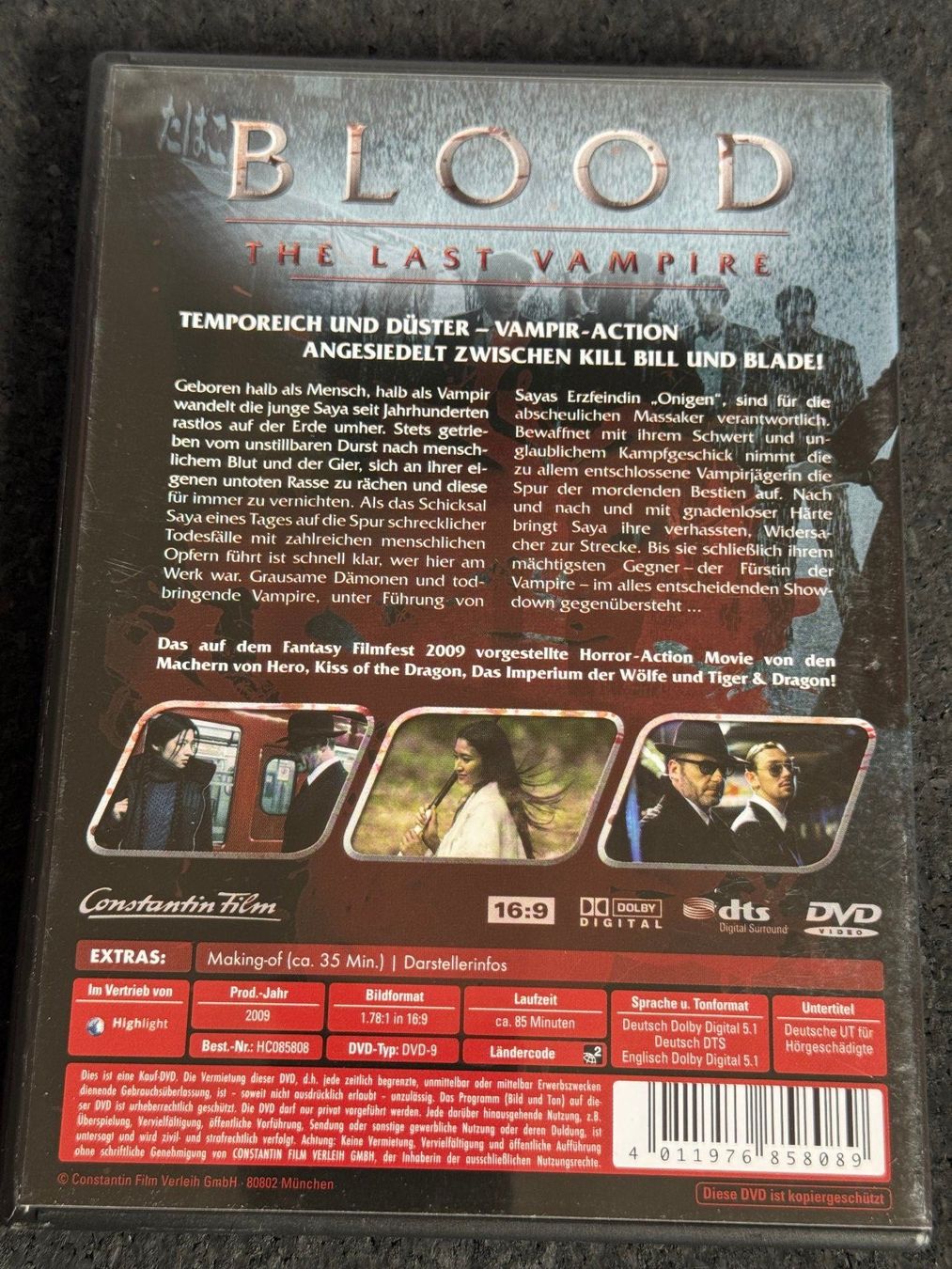 Tous les DVDs: BLOOD the last Vampire DVD DE/EN – D'occasion à Fribourg par tschjoly 1