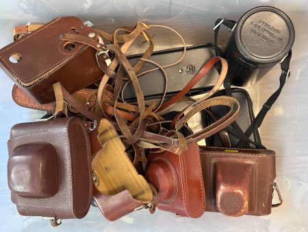 Lot Kameraetui und Bereitschaftstasche Leder Köcher