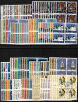 1966-1990, 24 Viererblockserien Pro Patria gestempelt(15413)