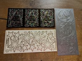 3er Set Weihnachtssticker