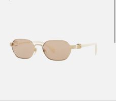 Gucci GG1593S 002 56 sunglasses gold white M, New