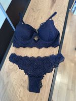 Damen Unterwäsche Set dunkelblau Spitze B80 & 38 neu! Grösse