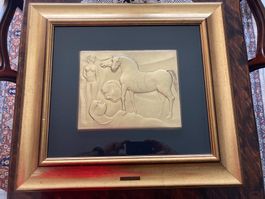 Quadro Scultura Cavallo Donna, Firmato, Raro