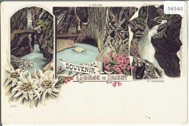 Souvenir de la Gorge de Trient - La Cascade - Litho