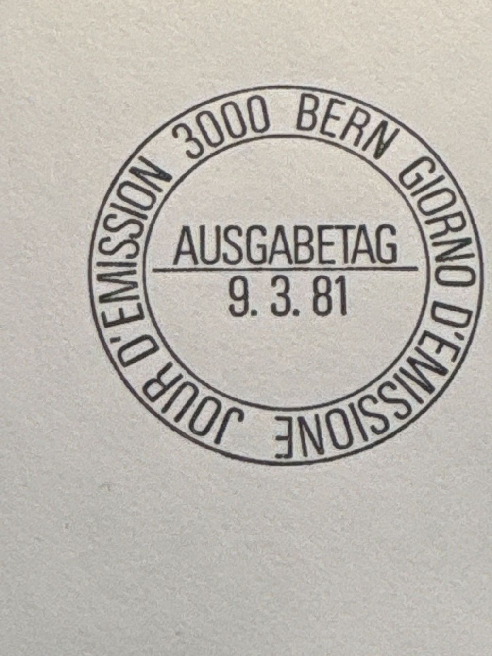 Tutti i francobolli: Pro Aero 1981 Ersttagsbrief Bern 9.3.81 – Usato da Ibach venduto da lisch3 3