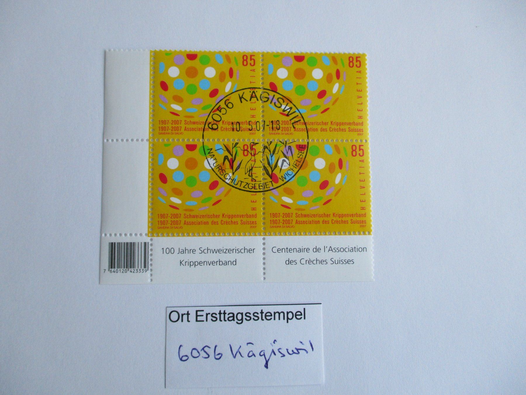 Tutti i francobolli: Viererblock mit Ort Ersttagsstempel 6056 Kägiswil – Usato da Langnau b. Reiden venduto da Aktuell88