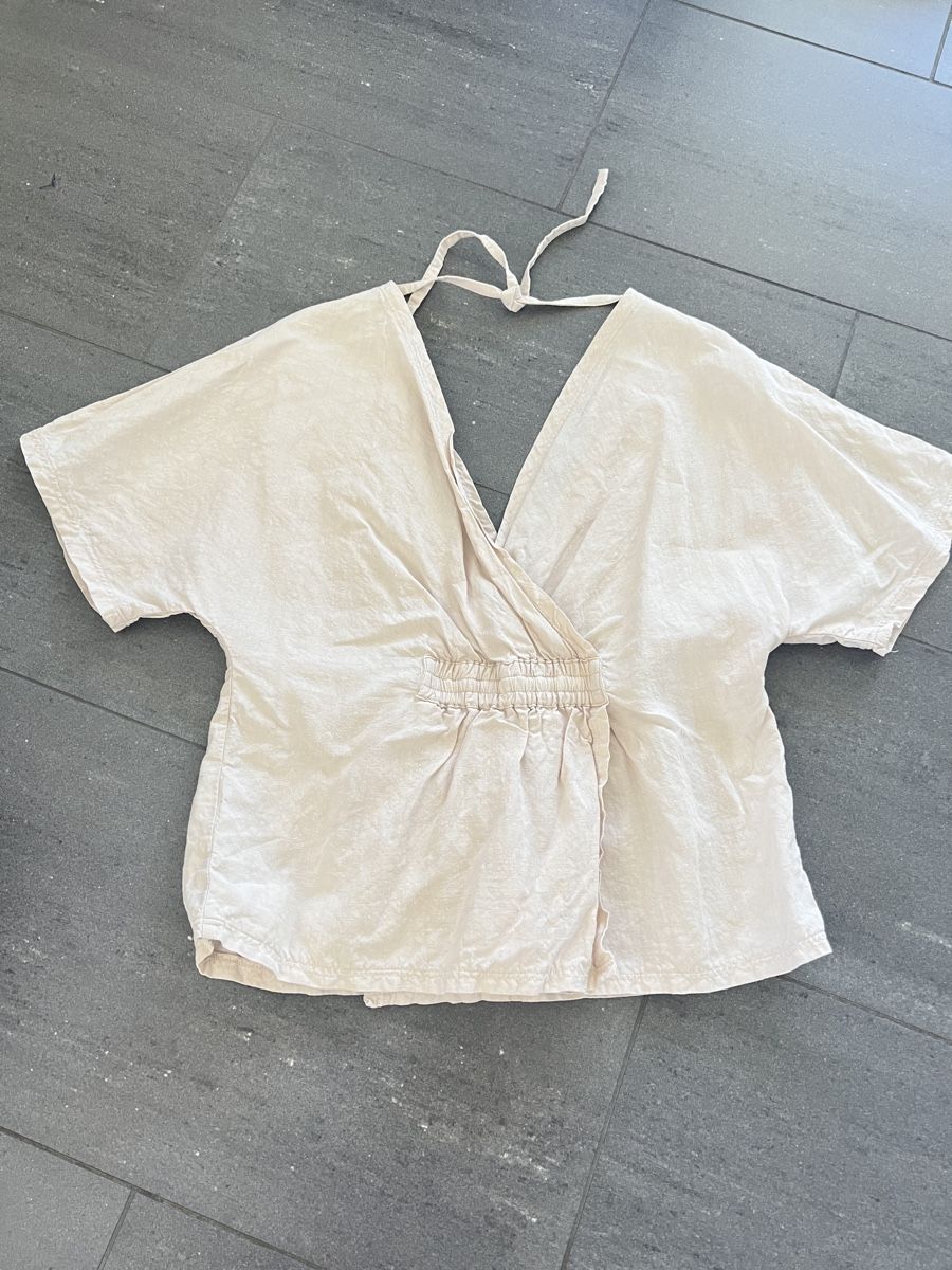 Guinzagli & Collari: Damen Leinen V neck top 100% Bio- Leinen  – Nuovo (secondo la descrizione) da Hünenberg venduto da Tina030420