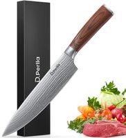 Professionelles Küchenmesser mit Texturmuster, 20cm