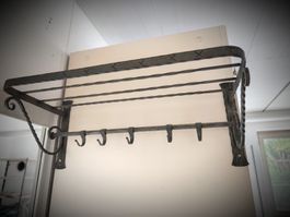 Schmiedeeiserne Vintage Garderobe (70er jahre)