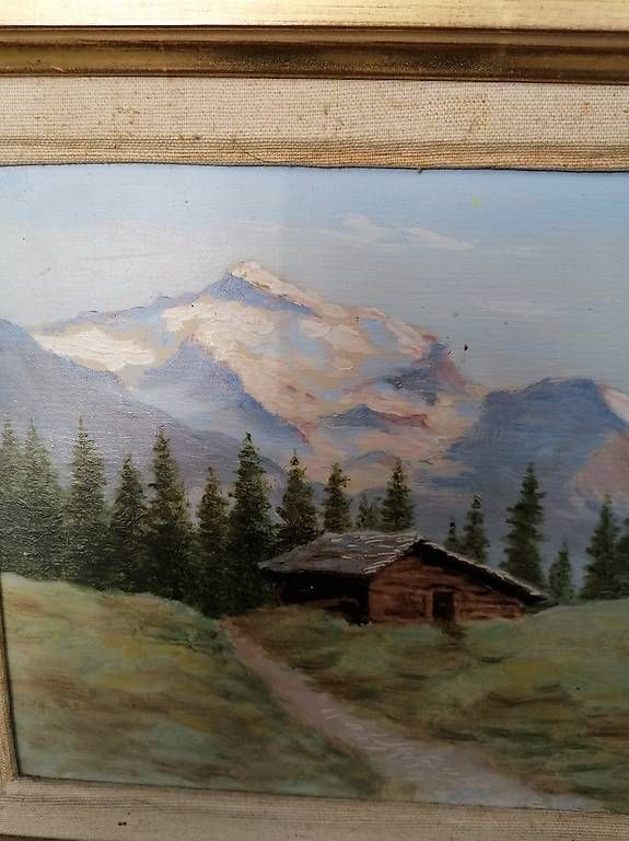 Dipinti: Peinture signée Perrenoud. – Usato da St. Maurice venduto da Benoit12 1