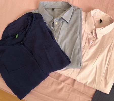 3 Benetton Blusen Damenblusen Sommerkleider Short Gr. 40