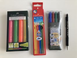 Faber-Castell Lot de Papeterie: Feutres, Crayons, Stylo!