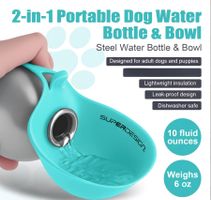 2-in-1 Hunde Trinkflasche mit integriertem Napf