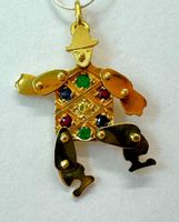 750 Gold Clown-Anhänger beweglich von FRANZ MARFURT / ZH