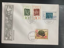 Liechtenstein 1965 FDC Satz Nigg / Österreich 1983 4S Farb