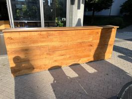 Bar Massiv Holz aus Jura +Acciaio L-Form mit Ablagen 355x115