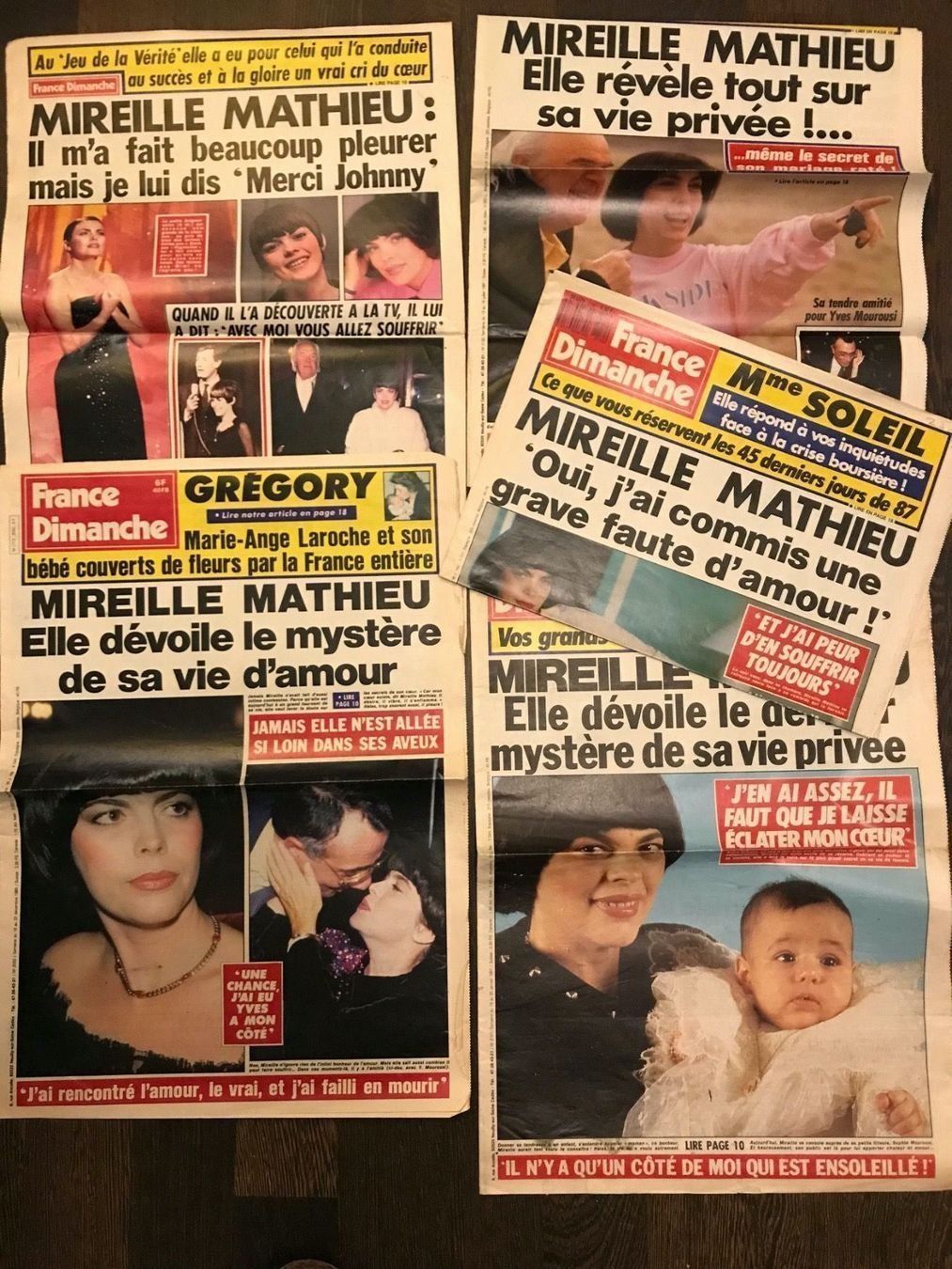 Zeitschriften & Magazine: France Dimanche (années 80) / Mireille Mathieu – Gebraucht aus Zürich von Tarafo5
