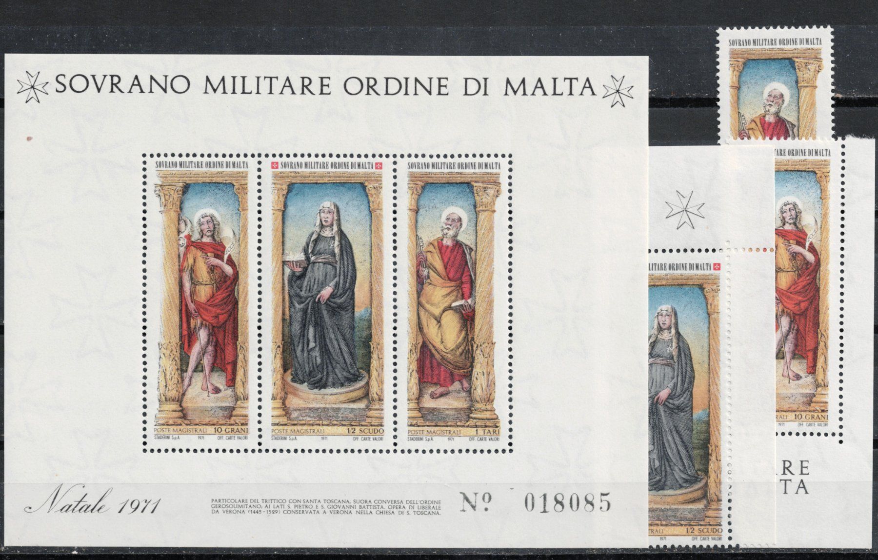 Tutti i francobolli: Malteserorden 1971, Block inkl Einzelmarken ** postfrisch – Nuovo (secondo la descrizione) da Kriens venduto da goofy46