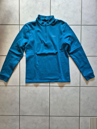 Felpa Odlo turchese, cerniera corta, taglia M