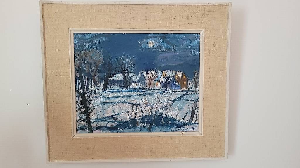 Posters & Illustrations: Bild Franz Max Brütschlin Winterlandschaft – D'occasion à Wolfhausen par BigiWolfhausen 2