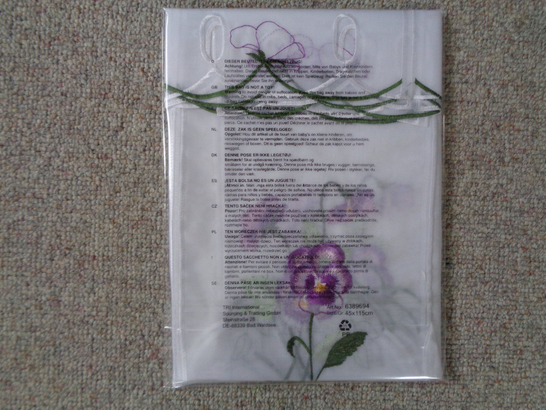 Vorhänge: Scheibenvorhang mit Stiefmütterchen 115x45cm – Neu und originalverpackt aus Langenbruck von Gumsi 4