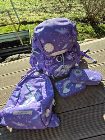 Beckmann Schulranzen mit Etui und Turnrucksack