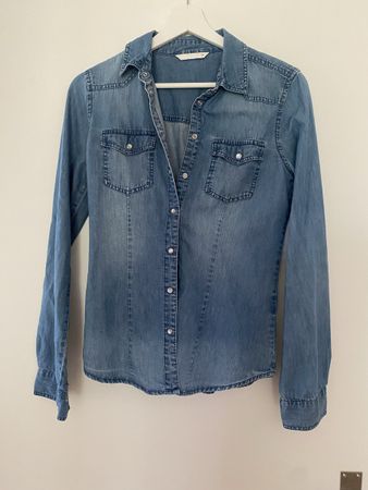 Jeanshemd ONLY Grösse 34 Denim Baumwolle wenig getragen