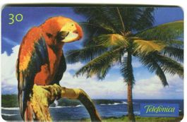 Telefonkarte "Papageien". Brasilien.