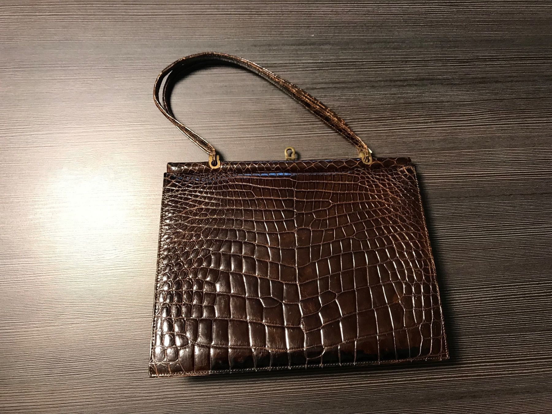 Borse da donna: VINTAGE KROKODIL- LEDER TASCHE – Usato da Basel venduto da shorthills_2013 1