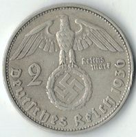 Münze Deutschland DR 3.Reich - 2 Reichsmark 1936 D selten