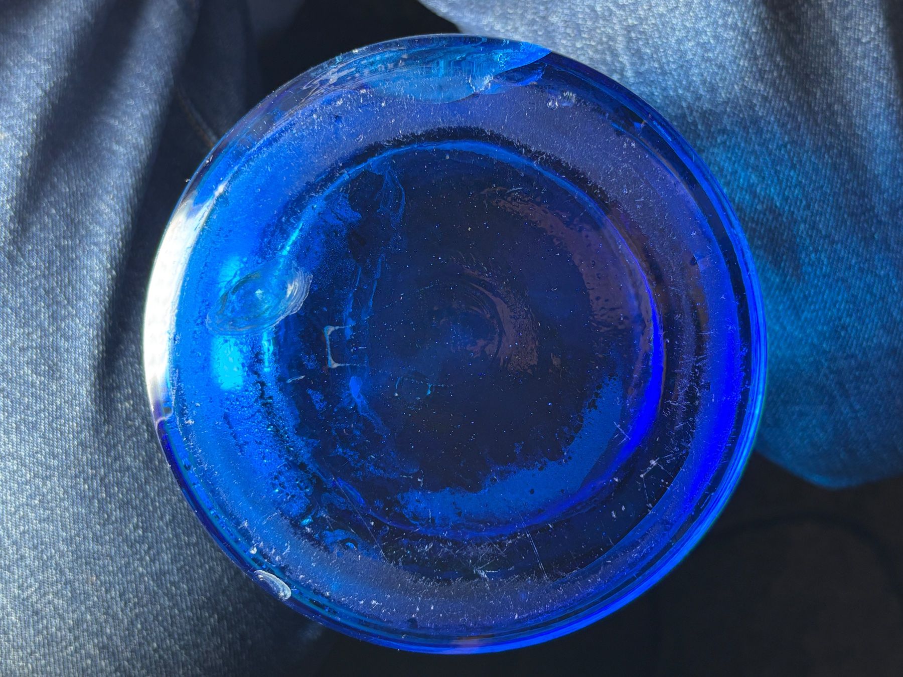 Flaschen: Grosser Siphon aus blauem Glas antik "ER" – Gebraucht aus Hinwil von DaniBachman 9