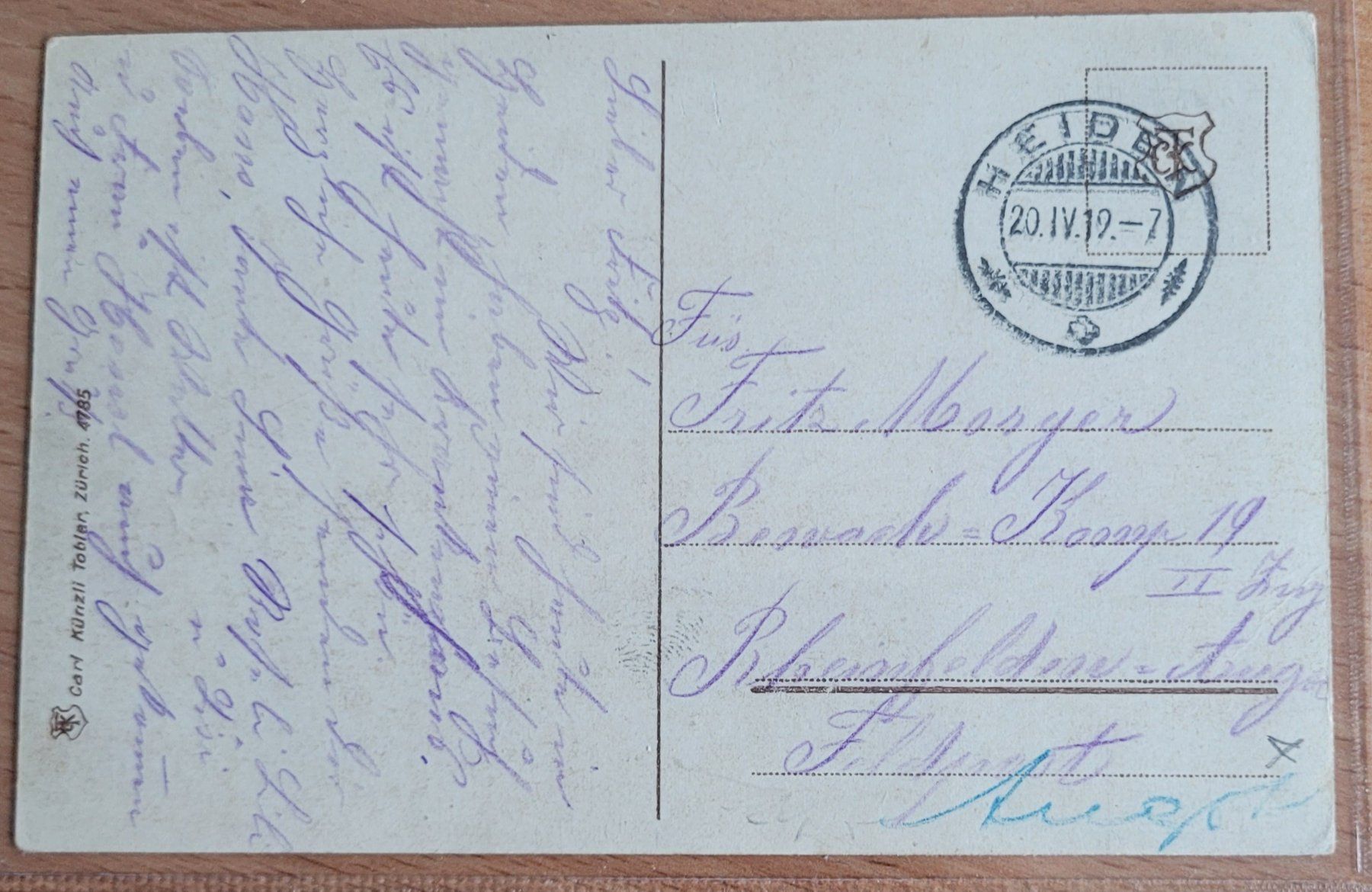 Ansichtskarten: Ansichtskarte Heiden gelaufen 1919 – Gebraucht aus Rorschach von gloeggli1980 1