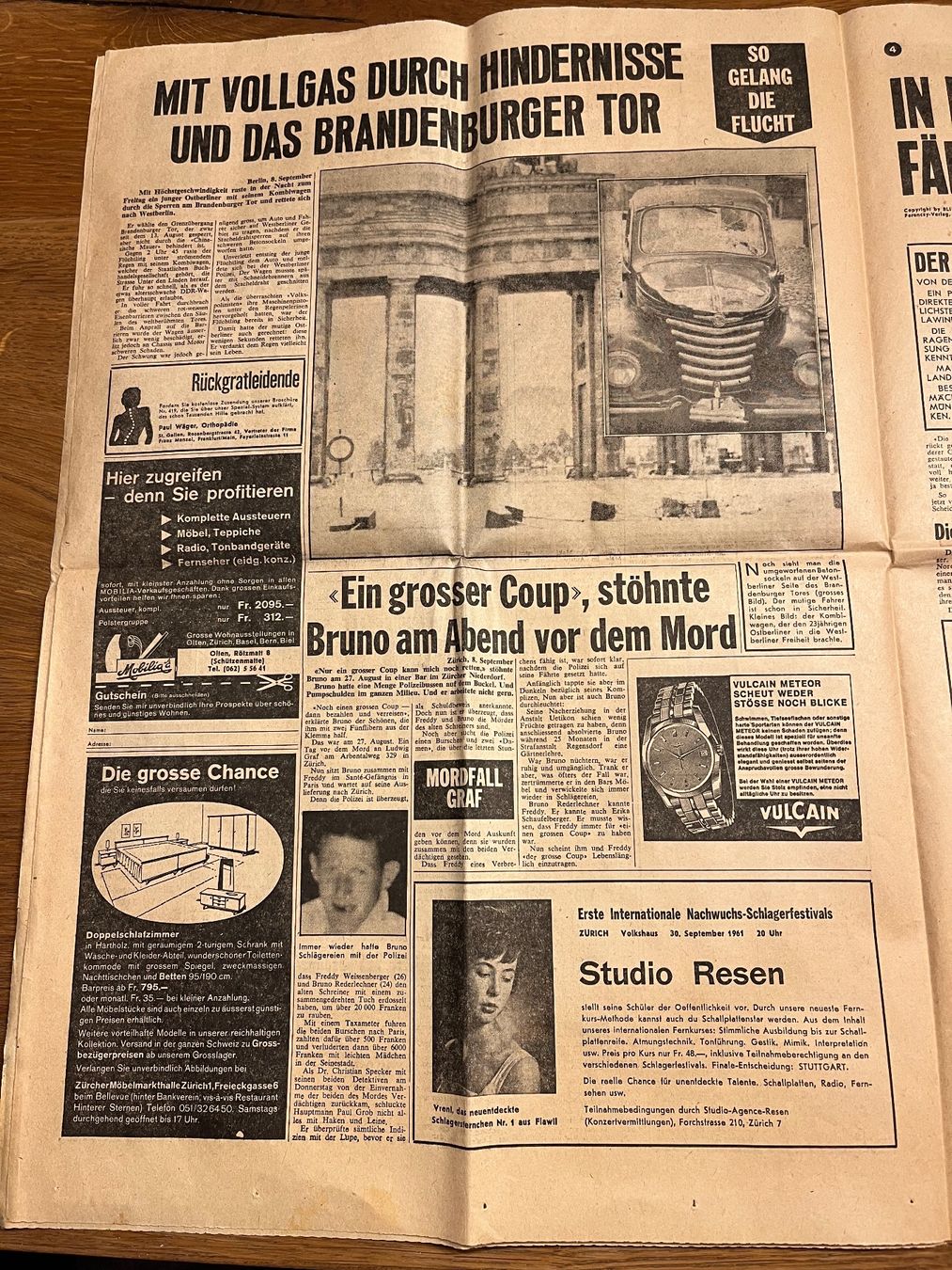 Riviste & Magazine: Blick Tageszeitung 9. September 1961 – Usato da Spiez venduto da _silvio_99 3