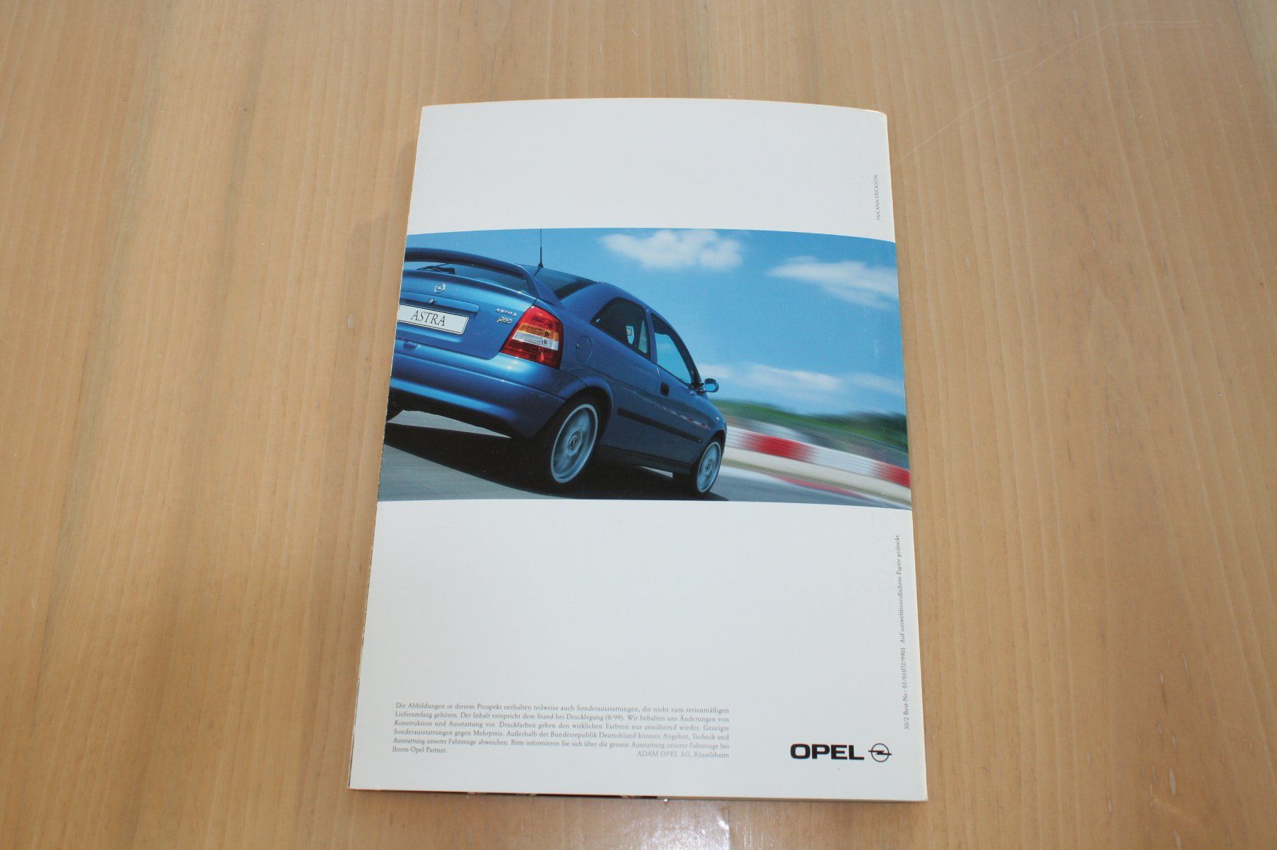 Opel Documenti: Opel Astra OPC Prospekt/Preisliste 1999 – Usato da Wikon venduto da erwin400 4