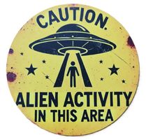 Caution - Alien  - Blechschild  (neu/OVP)