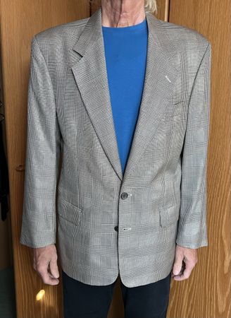 Sakko Hugo Boss kariert Seide Wolle Grösse 50 kariert