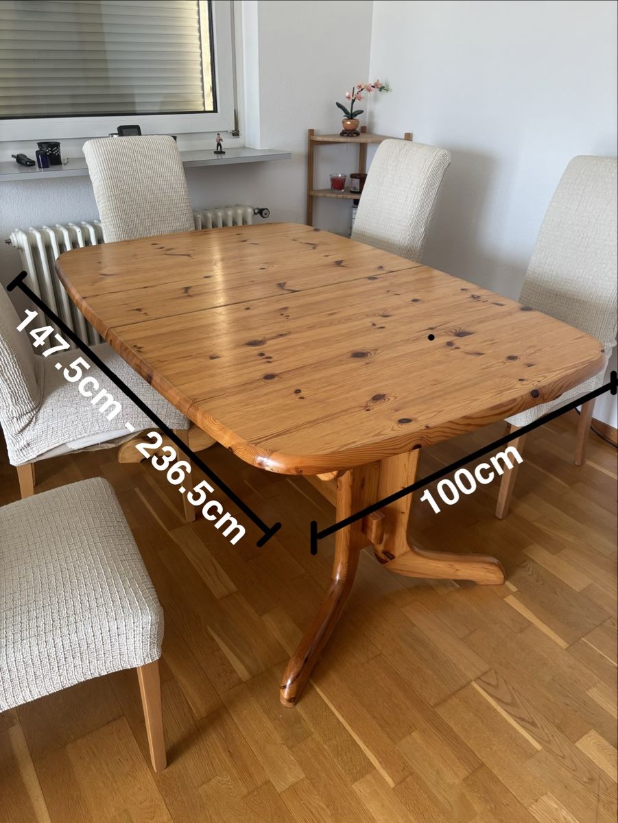 Tavoli: Esstisch + 6 gratis Stühle – Usato da Schwerzenbach venduto da Erik95