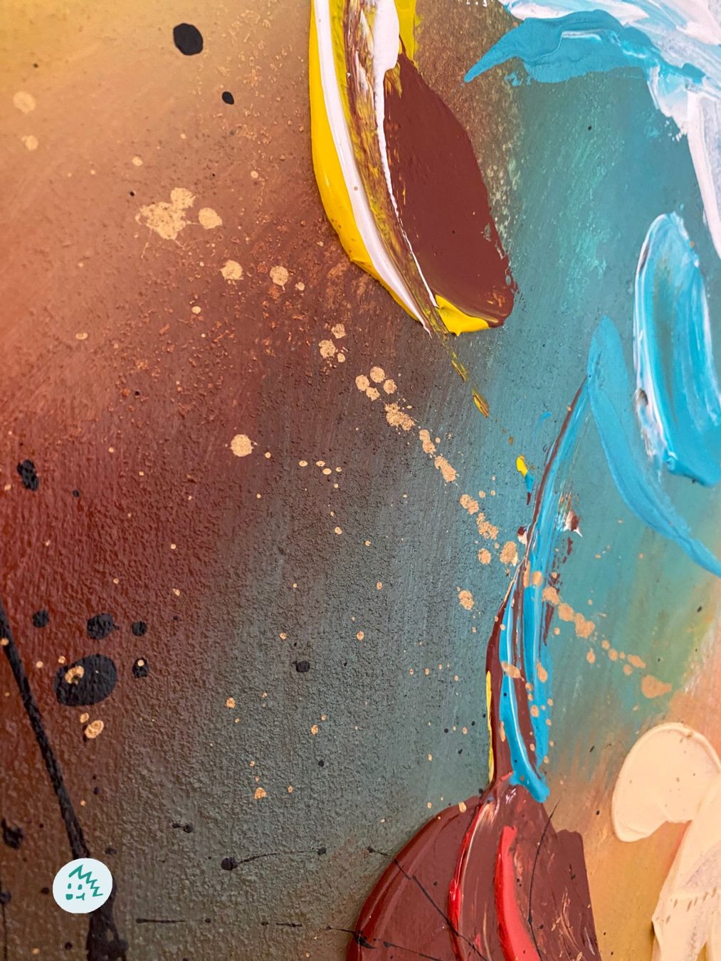 Dipinti: Abstraktes Gemälde, Acryl, Bild, abstrakte Kunst, Deko – Nuovo e nell'imballaggio originale da Fanas venduto da Omibia 2