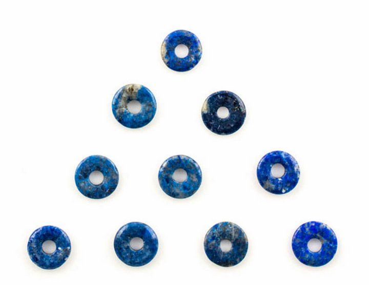 Minerali & Pietre curative: 1 Stk. Lapislazuli Donut Pi-Scheibe – Nuovo e nell'imballaggio originale da Winterthur venduto da LukasMineralienOase
