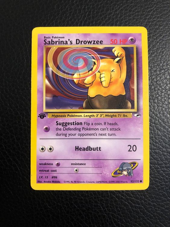 Gym Heroes Sabrina’s Drowzee 92/132 1st edition NM Ab 1 (Gebraucht) in ...