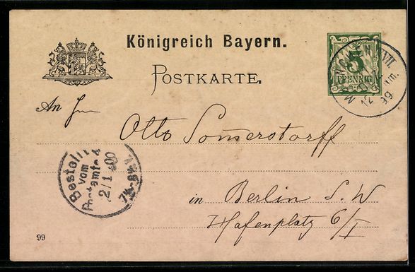 Ansichtskarten: sign. Arpad Schmidhammer: Bärtiger Mann – Gebraucht aus Berlin von bartko-reher 1