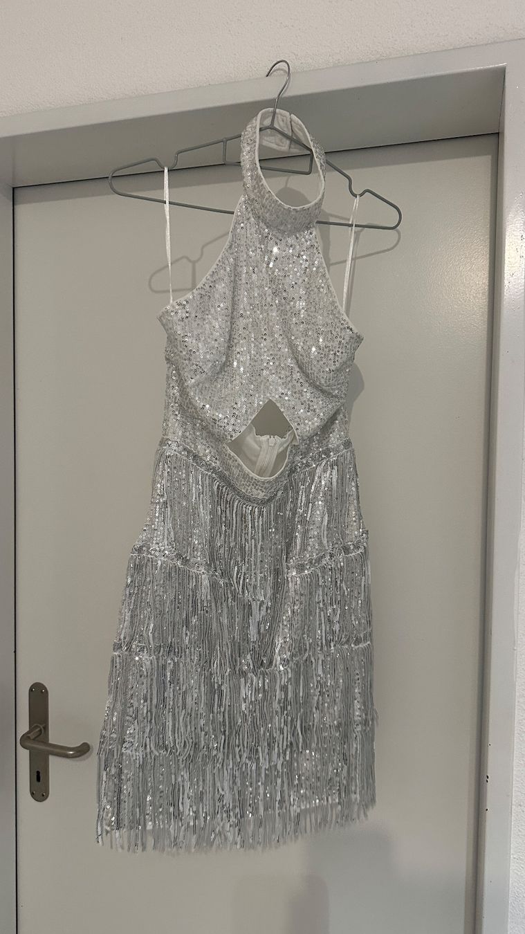 Kleider: Silbriges Kleid – Neu (gemäss Beschreibung) aus Chur von sivik