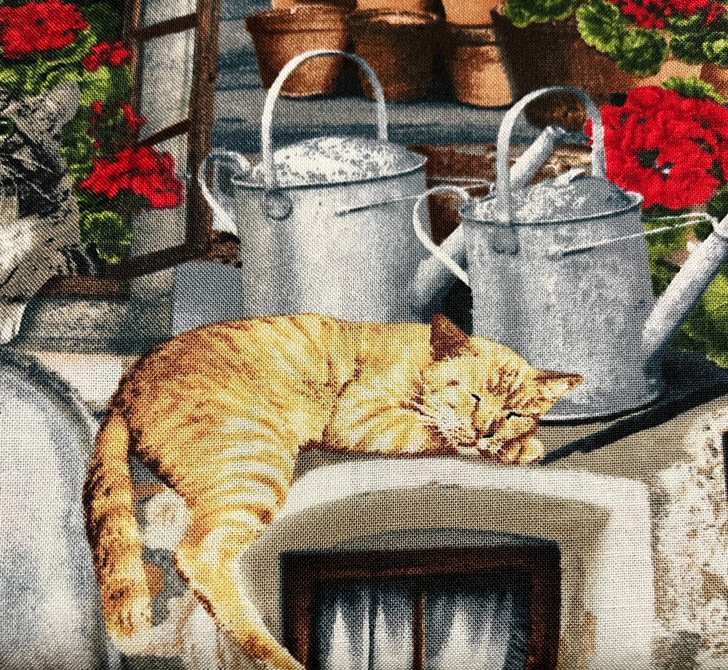 Stoffe: Patchworkstoff Katzen mit Geranien – Neu (gemäss Beschreibung) aus Seuzach von KreativmitStoff 2