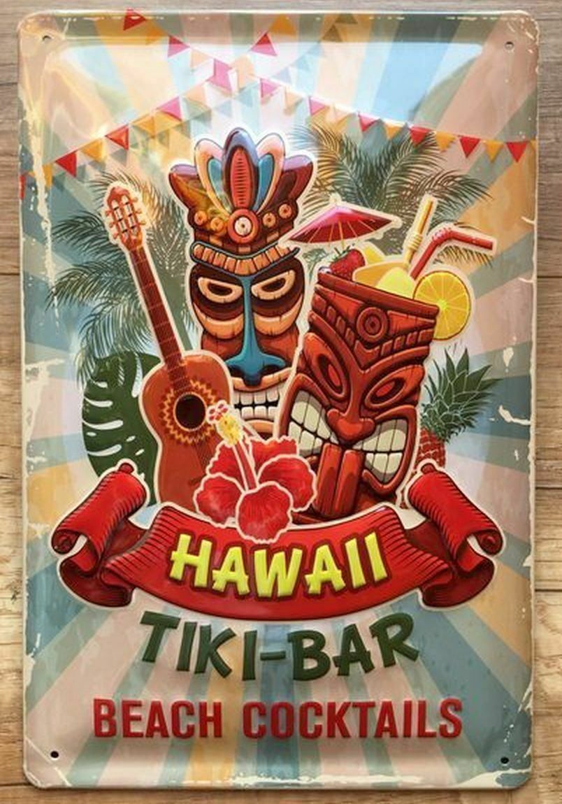 Schilder: Blechschild 3D-TIKI BAR HAWAII BEACH COC – Neu und originalverpackt aus Rupperswil von big-one-sale