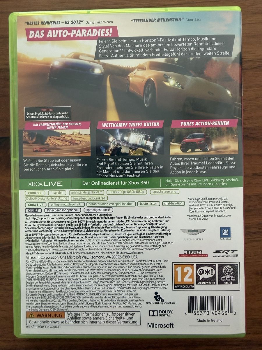 Giochi: Forza Horizon XBOX 360 – Usato da Dübendorf venduto da CellarSeller 1