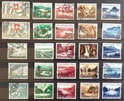 1952-56 Pro Patria Seen und Wasserläufe Sätze Gest.