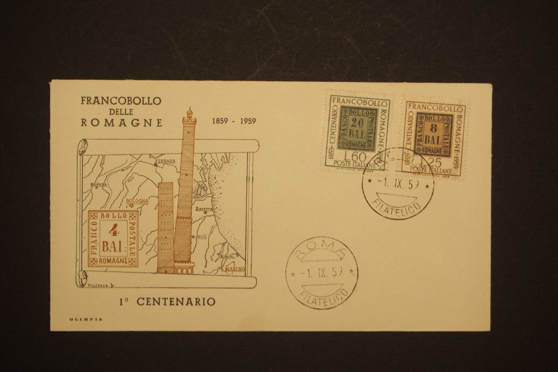 Tutti i francobolli: 1959 MiNr. 1053 - 1054 Italien FDC – Usato da Solothurn venduto da and_fxw5