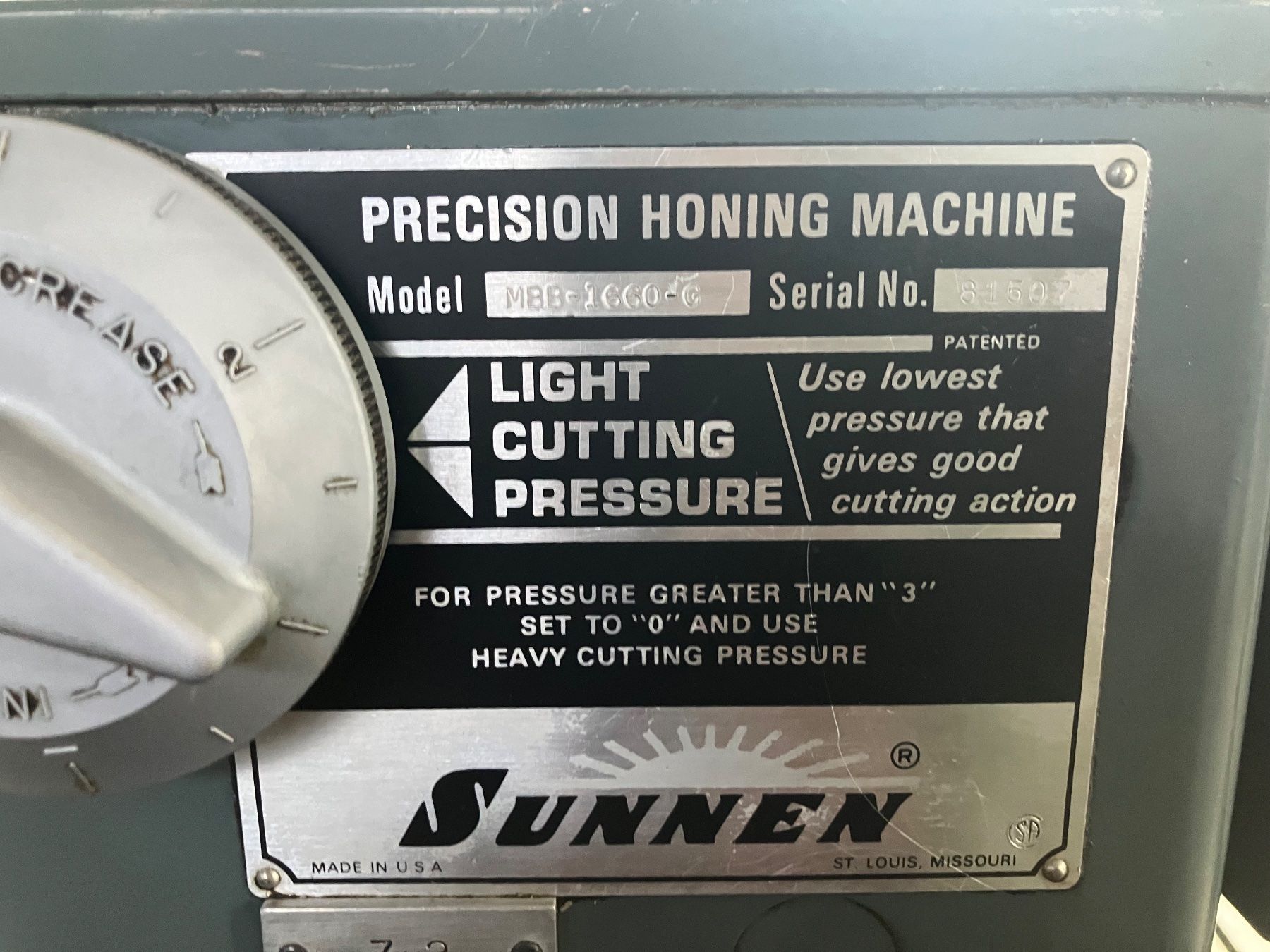 Sunnen Tutte le macchine: Sunnen Honmaschine MB 1660 – Usato da langrickenbach venduto da Swissemanuel 2
